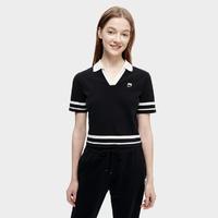 FILA 斐乐 女装FUSION系列POLO衫女修身针织短袖女士POLO衫