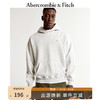 Abercrombie & Fitch 男装女装情侣款 美式复古帽衫小麋鹿运动纯色连帽卫衣 330230-1 浅灰色 XXL (185/124A)