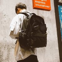 CHAOFANJI 日系潮牌双肩包男士电脑包大容量学生书包旅行背包防水