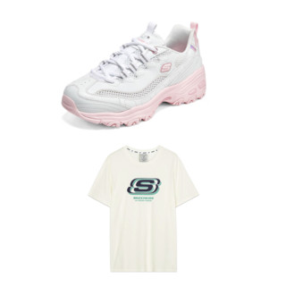 PLUS会员：SKECHERS 斯凯奇 女款休闲运动鞋 896192 + T恤