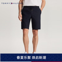 TOMMY HILFIGER 24春季男装府绸抽绳腰合身版休闲运动短裤MW0MW36036 藏青色DW5 31