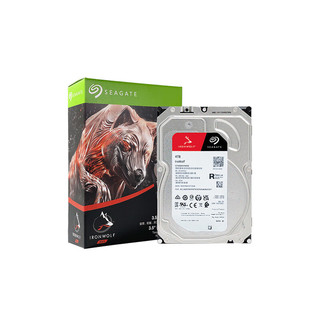 SEAGATE 希捷 NAS硬盘 4TB 256MB 5400转 CMR垂直 网络存储 SATA 希捷酷狼 机械硬盘 数据恢复服务 3.5英寸