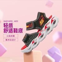 SKECHERS 斯凯奇 400109N-BKRD 男童凉鞋