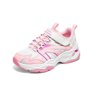 SKECHERS 斯凯奇 女中大童|夏季网面透气女童鞋舒适反光女童鞋运动鞋休闲鞋老爹鞋