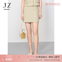 玖姿·安娜蔻通勤风商务设计感时尚小A裙短裙半身裙女2024夏季 米咖啡 XS