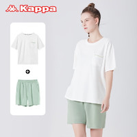 Kappa 卡帕 睡衣女夏季新款棉质家居服时尚外出休闲女士居家套装