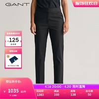 GANT甘特春夏女士时尚通勤中腰紧身及踝休闲裤|4150237 19乌木黑 36