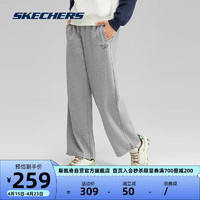 SKECHERS 斯凯奇 女子宽松直筒针织长裤束脚裤运动裤子L323W123