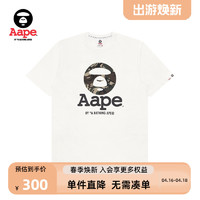 Aape 旗舰店男装春夏迷彩猿颜酷帅字母印花短袖T恤2120XXK