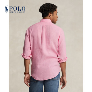 Polo Ralph Lauren 拉夫劳伦 男装 24年春经典版型亚麻衬衫RL18092 670-亮粉色 S