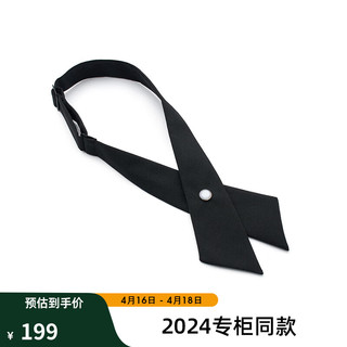 杰帝梵JDV饰品2024春夏黑色男士领结简约质感正装礼服配饰 黑色