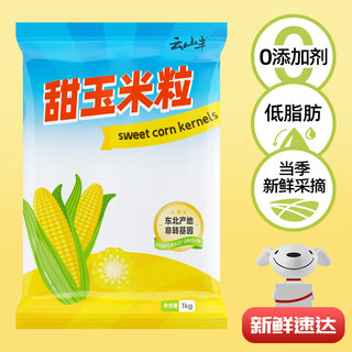 云山半 甜玉米粒 1kg 低脂肪 新鲜玉米 速冻锁鲜 半加工蔬菜