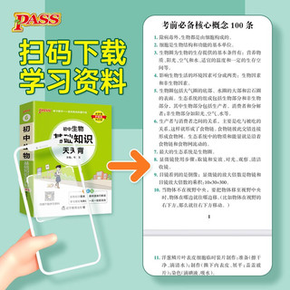 天天背 初中 生物基础知识 通用版 初中基础知识口袋书 七八九年级复习手册初中工具书 25 pass绿卡图书 初中生物