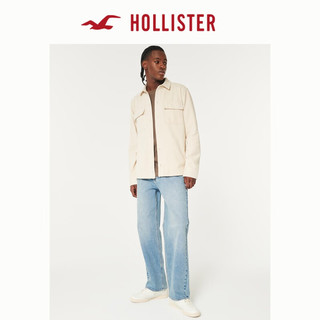 HOLLISTER春夏全纽扣式经典斜纹布夹克外套 男 355778-1 奶油色 XS (170/84A)