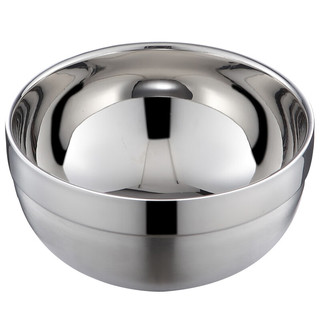 ZGYFJCH 304不锈钢碗米饭碗双层隔热碗汤碗面碗 直径13CM