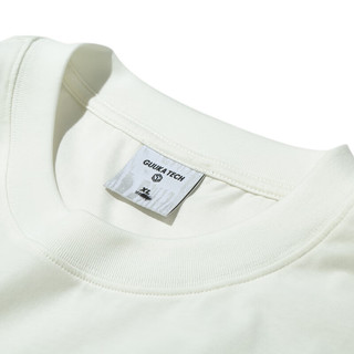 古由卡（GUUKA）TECH机能凉感休闲短袖T恤男夏季潮 户外散热高级上衣宽松百搭 白色 S