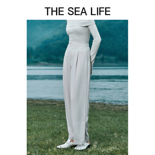 THE SEA LIFE 欧海一生 西装裤2024春季阔腿直筒裤XD15318 苜蓿灰 S