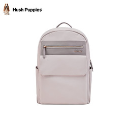 Hush Puppies 暇步士 双肩包女士背包包包女包清新电脑包透气通勤包旅行包书包 粉色