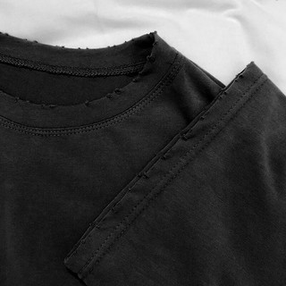 十月妈咪T恤夏季韩版圆领短袖T恤女大码宽松休闲上衣 黑色 均码