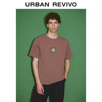 URBAN REVIVO 男士创意贴章短袖T恤 UMF440071 砖红 M