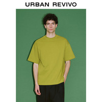 URBAN REVIVO 男士休闲圆领宽松T恤衫 UMF440060 黄绿 XS