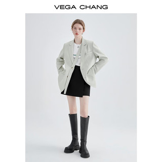 VEGA CHANG小西装女春2024韩版小众设计感女士西服西装外套 黑色 S