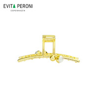 依慧达（Evita Peroni ）金属珍珠抓夹大号发夹后脑勺高级感鲨鱼夹发饰