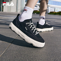 FILA 斐乐男ROCK摩登帆布鞋2024夏时尚休闲鞋 黑-BK 40