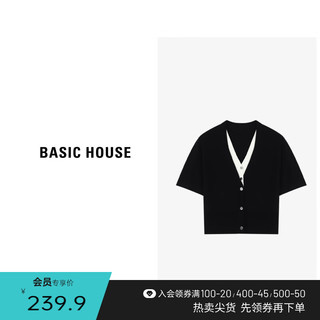 Basic House/百家好毛衣针织衫短款时尚休闲款针织衫-B0624H5J962 驼色 F80-110斤