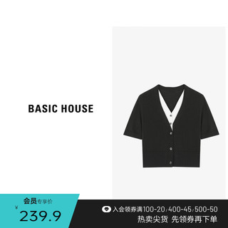 Basic House/百家好毛衣针织衫短款时尚休闲款针织衫-B0624H5J962 驼色 F80-110斤