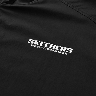 斯凯奇Skechers男女同款梭织连帽外套P224U031 碳黑/0018 L 