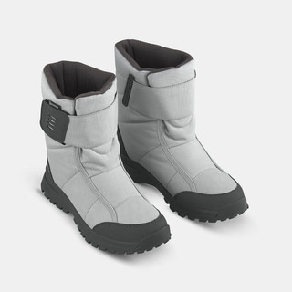 迪卡侬（DECATHLON）雪地靴男女户外防水徒步滑雪鞋东北雪地靴加厚靴子保暖棉鞋SH100 女款 灰色（拍大一码） 37