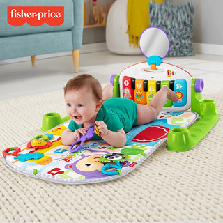 Fisher-Price 婴儿启蒙健身架薄荷绿新豪华钢琴宝宝脚踏安抚哄睡成长玩具