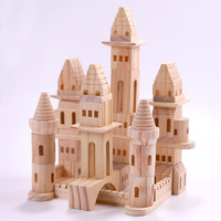 新西兰松木制实木原木城堡构建搭建拼搭积木4-6-8岁3男孩拼装益智