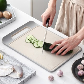 耐持菜板小麦秸秆砧板家用切菜板厨房案板切水果粘板占板面板 大号