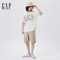 Gap 盖璞 男女款撞色logo圆领纯棉短袖T恤 544465
