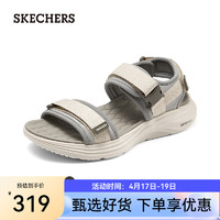 斯凯奇（Skechers）2024年夏季男鞋舒适休闲凉鞋透气外穿沙滩鞋232899 自然色/NAT 39.5