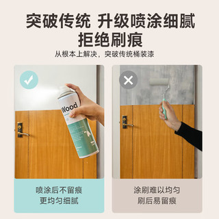 三青自喷漆水性木器漆 家具翻新漆家用环保手摇漆塑料木门窗改色油漆 白色 650ml*5