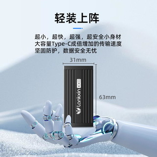 LanKxin 兰科芯 1秒传2G文件移动固态硬盘手机相册备份宝1T256G512GWTG游戏