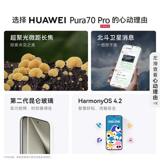 HUAWEI 华为 Pura 70 Pro 手机 12GB+256GB 羽砂黑
