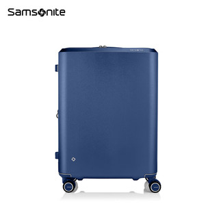 新秀丽虞书欣同款2024 行李箱女轻便拉杆箱 大容量耐用旅行箱 QX0 深蓝色 20英寸