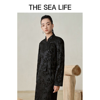 THE SEA LIFE 新中式斜门襟外套24春季国风设计感15251 黑法师 S