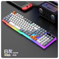 雷魁 有线USB键盘鼠标套装游戏电竞笔记本电脑家用炫光时尚魅惑机械手感