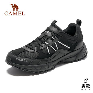 骆驼（CAMEL）徒步鞋男士运动休闲鞋减震户外登山鞋防水旅游鞋 FB1223a5182 黑/银灰男 39