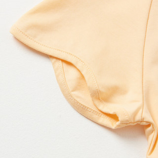 童泰（TONGTAI）女宝宝短袖夏季莫代尔棉儿童衣服女童休闲外出插肩袖上衣童装 橙黄 100cm