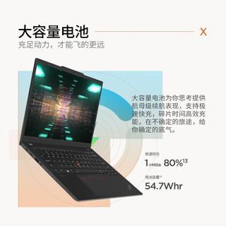 ThinkPad 思考本 X13 AI 2024款 Ultra版 13.3英寸 轻薄本 黑色（Core Ultra7 155H、核芯显卡、32GB、512GB SSD、1920*1200、LED、60Hz）