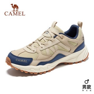 CAMEL 骆驼 徒步鞋男士运动休闲鞋减震户外登山鞋防水旅游鞋 FB1223a5182 卡其/蓝男 43