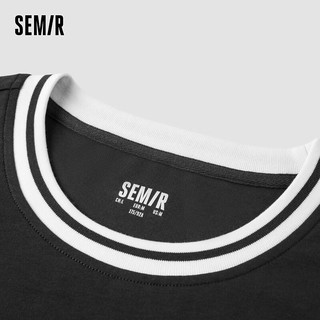 森马（Semir）短袖T恤男2024夏假两件上衣oversize运动球服 灰白色调00321 175/92A/L