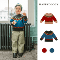 HAPPYOLOGY 英国儿童男女童上衣秋冬季长袖童装套头宝宝毛衣针织衫