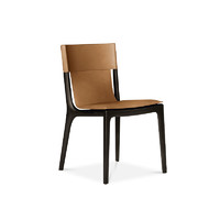 JNLEZI 意式极简马鞍皮餐椅设计师款高档轻奢Isadora北欧现代家用实木椅
